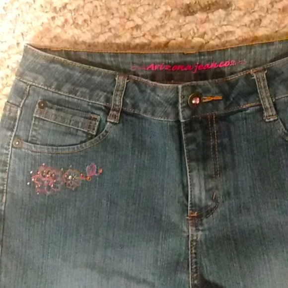 Arizona Jeans Company, Girls size 14.5 plus, embellished flare leg jeans - Picture 3 of 6